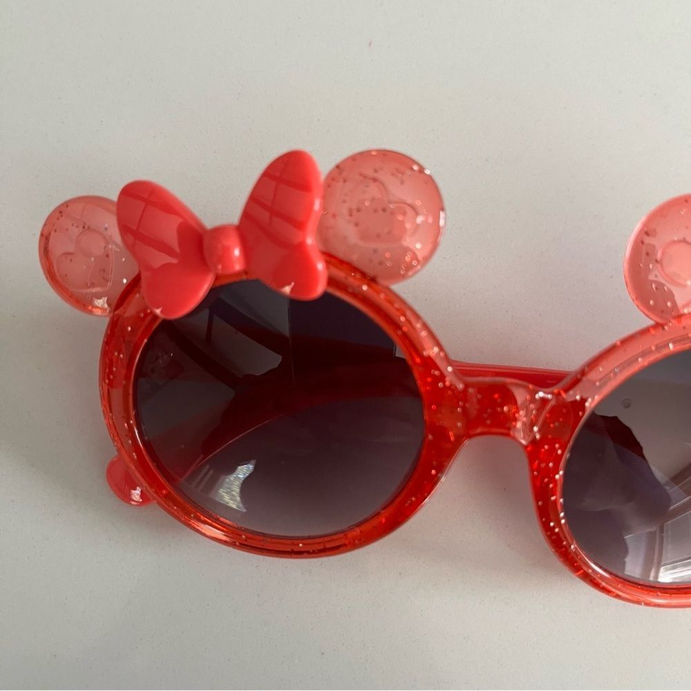 Red Disney kids Crystal Bow Sunglasses - Picture 3 of 4